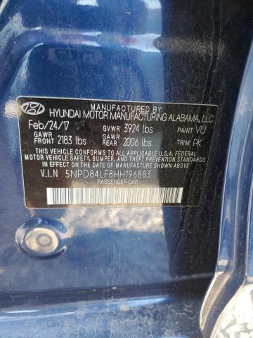 5NPD84LF8HH196883 Hyundai ELANTRA SE