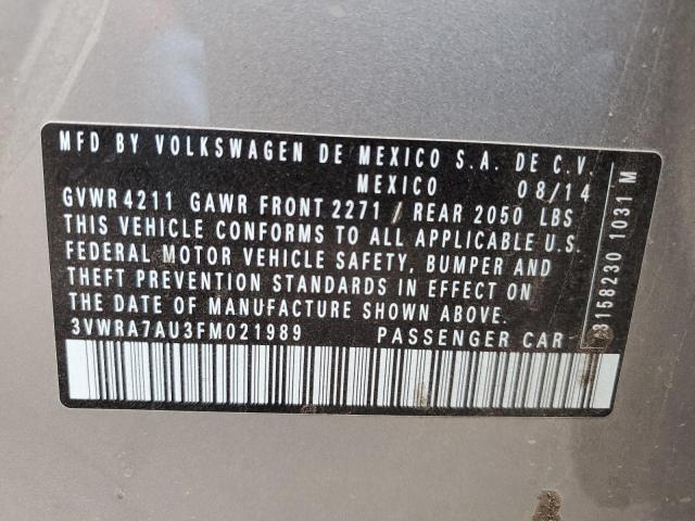 2015 VOLKSWAGEN GOLF TDI 3VWRA7AU3FM021989