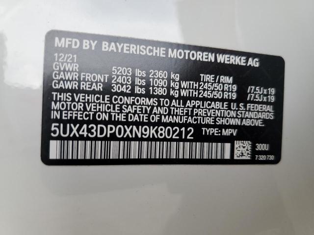 5UX43DP0XN9K80212 2022 BMW X3 - Image 13