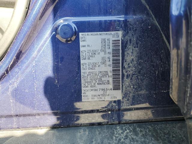 5N1AT2MT8KC796344 Nissan ROGUE S