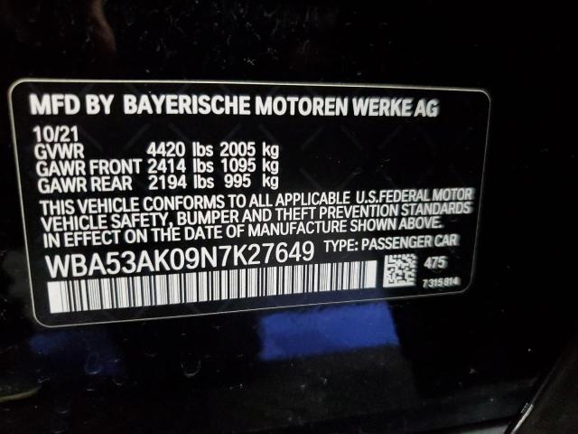 VIN WBA53AK09N7K27649 2022 BMW 2 Series, 228I no.12