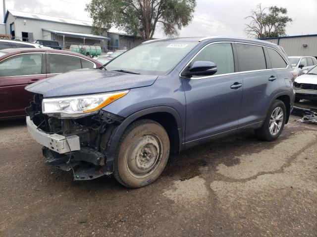 VIN 5TDJKRFH6ES040944 2014 Toyota Highlander, Xle no.1