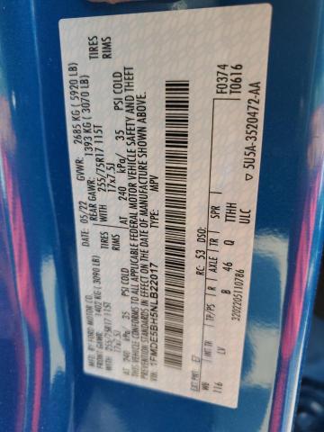 1FMDE5BH5NLB22017 Ford Bronco Base