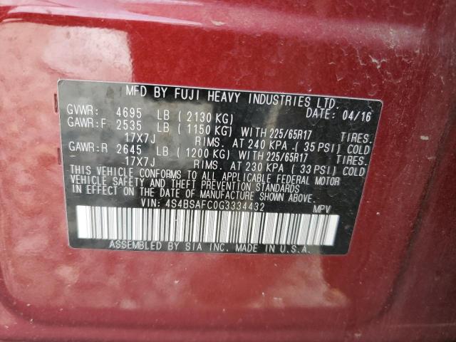 4S4BSAFC0G3334432 Subaru Outback 2.5i Premium