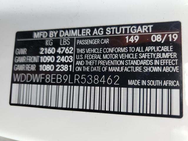 WDDWF8EB9LR538462 Mercedes-Benz C-Class C 300 4MAT 12