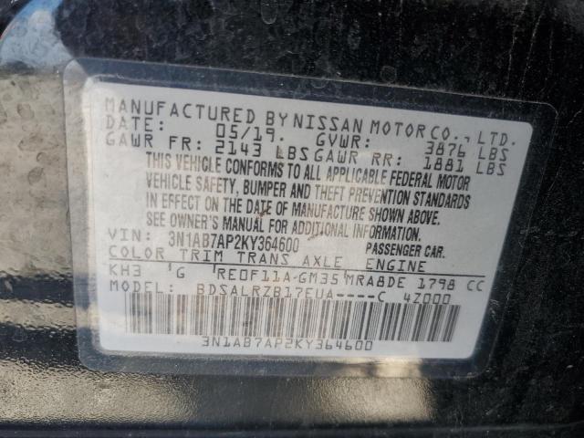 3N1AB7AP2KY364600 Nissan Sentra S 10