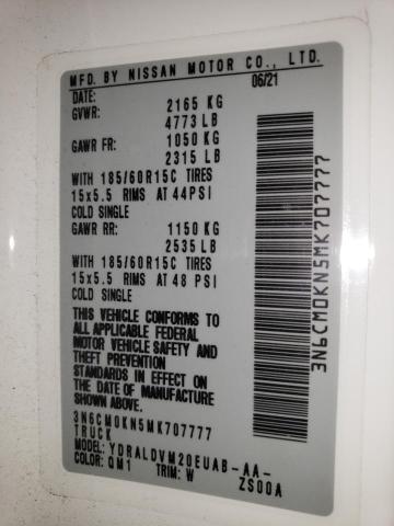 3N6CM0KN5MK707777 Nissan NV200 2.5S