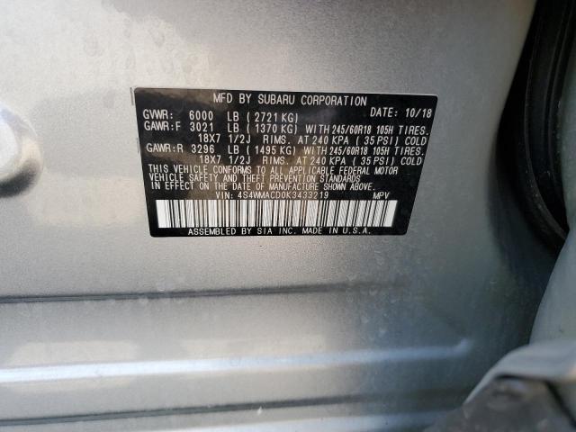 4S4WMACD0K3433219 Subaru Ascent Premium