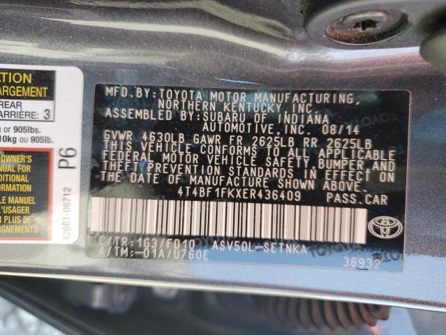 4T4BF1FKXER436409 Toyota CAMRY L
