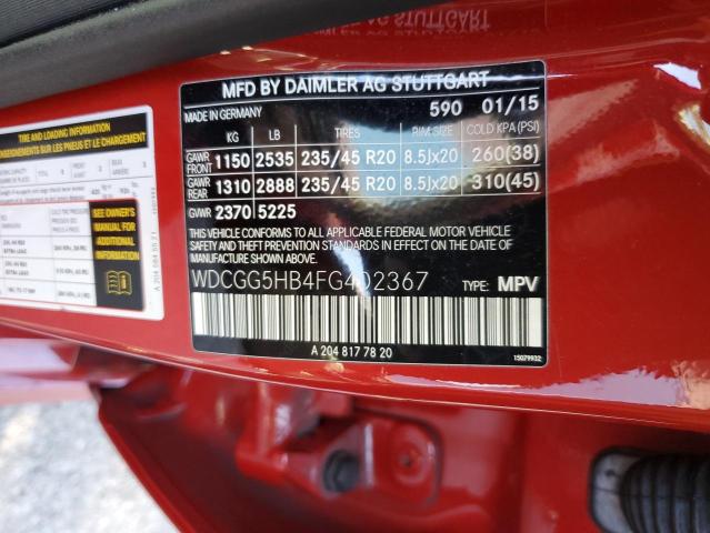 WDCGG5HB4FG402367 Mercedes-Benz GLK 350