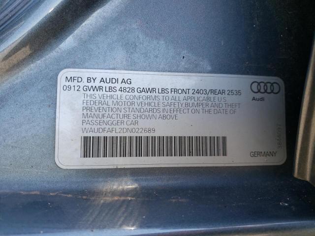 VIN WAUDFAFL2DN022689 2013 Audi A4, Premium no.13