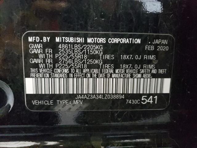 JA4AZ3A34LZ038894 Mitsubishi Outlander Se