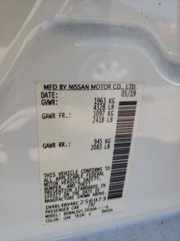 2019 NISSAN ALTIMA S - 1N4BL4BV4KC256973