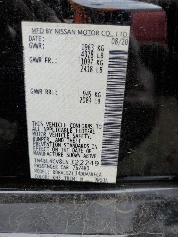 1N4BL4CV8LN322249 | 2020 NISSAN ALTIMA SR