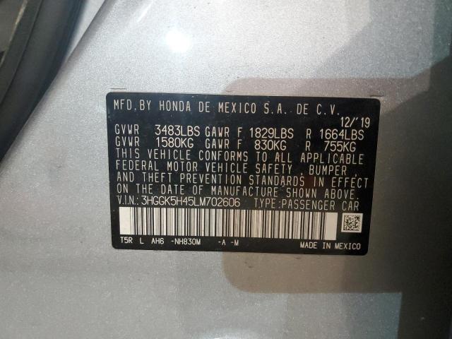 3HGGK5H45LM702606 Honda FIT LX