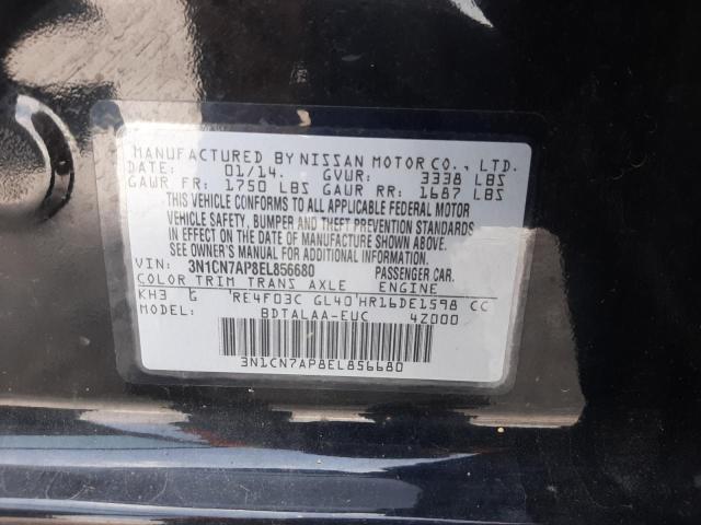 3N1CN7AP8EL856680 Nissan VERSA S