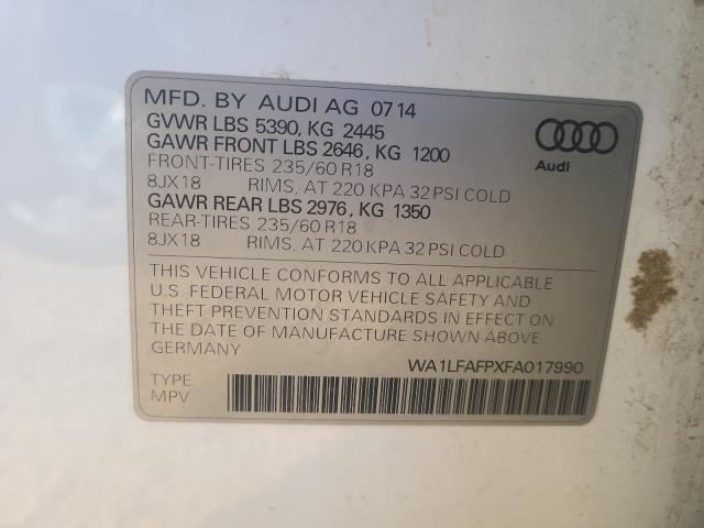 WA1LFAFPXFA017990 2015 AUDI Q5, photo no. 13