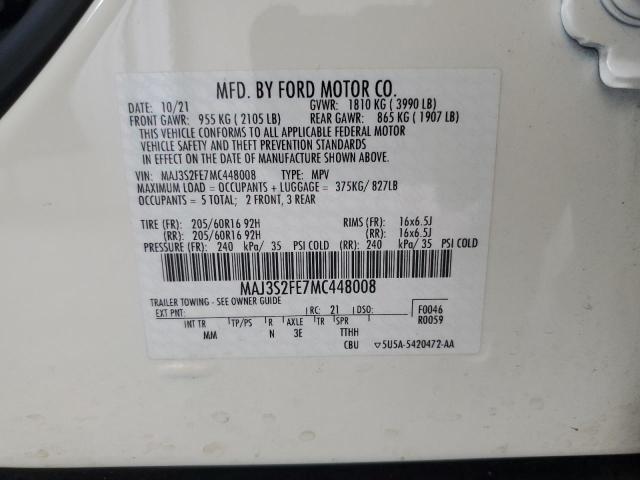 2021 FORD ECOSPORT S - MAJ3S2FE7MC448008