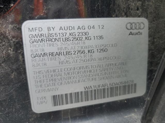 VIN WA1UFAFL5DA058428 2013 Audi A4, Premium Plus no.12