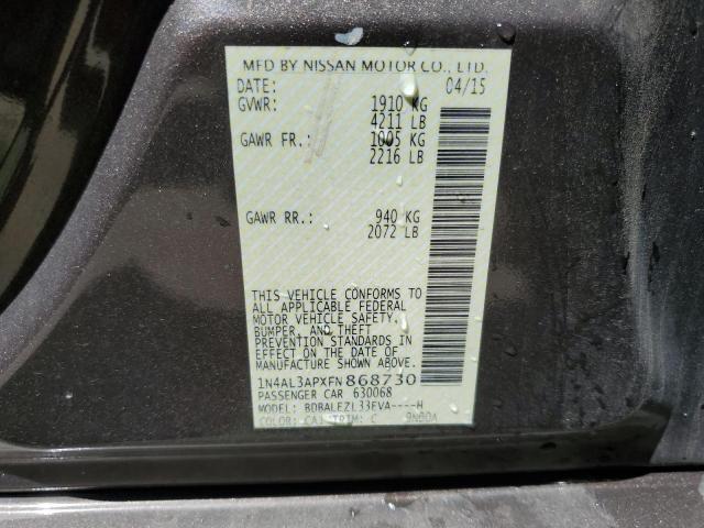 2015 NISSAN ALTIMA 2.5 - 1N4AL3APXFN868730