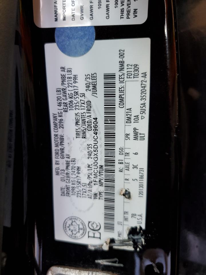 1FMCU0GX5DUC49604 2013 Ford Escape Se 1FMCU0GX5DUC49604 2013 Ford Escape Se