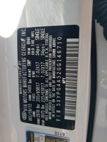 5XYPG4A52GG146710 KIA SORENTO LX