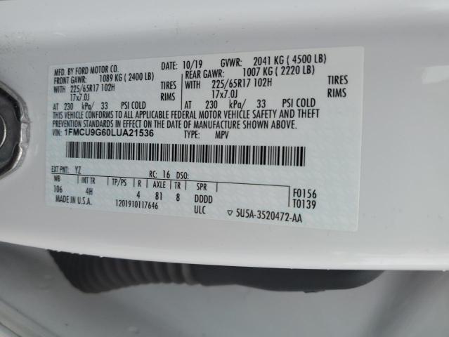 1FMCU9G60LUA21536 2020 FORD ESCAPE - Image 12