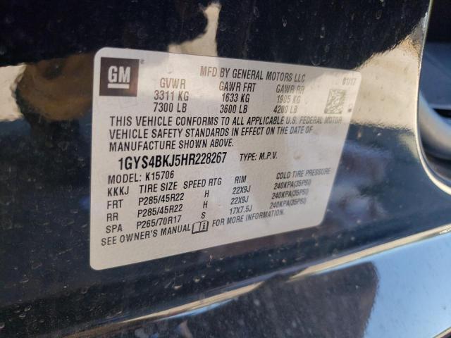 2017 CADILLAC ESCALADE L - 1GYS4BKJ5HR228267