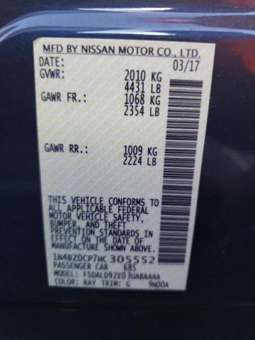 1N4BZ0CP7HC305552 Nissan LEAF S