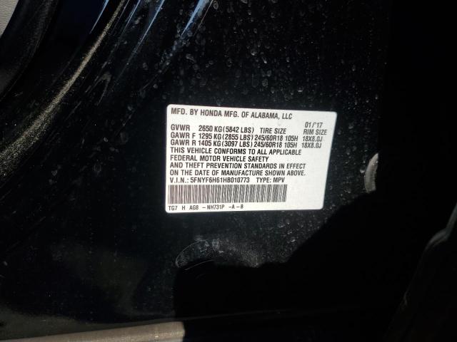 5FNYF6H61HB010773 Honda PILOT EXL