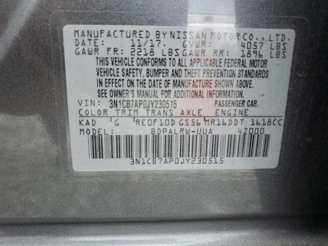 3N1CB7AP0JY230515 Nissan Sentra Sr Turbo