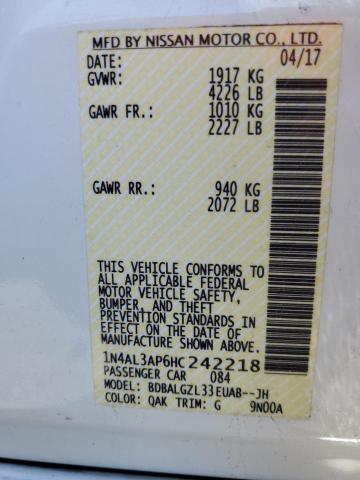 1N4AL3AP6HC242218 Nissan ALTIMA 2.5