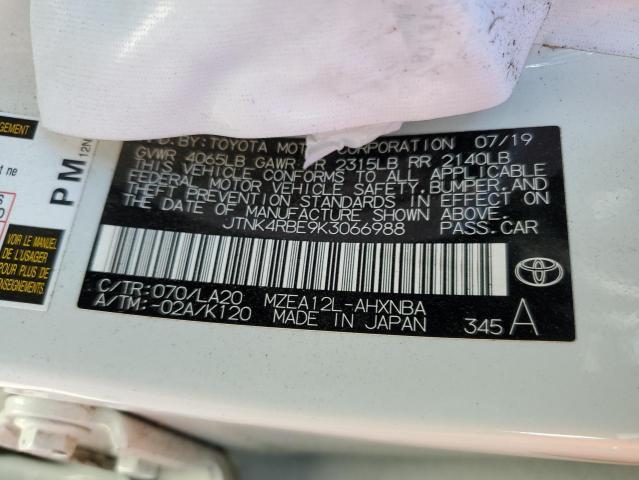 JTNK4RBE9K3066988 Toyota COROLLA SE