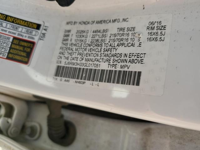 5J6RM3H33GL017051 Honda CR-V LX