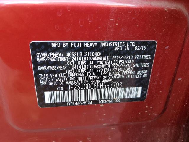 JF2SJGDC6FH593703 Subaru Forester 2.0xt Premium