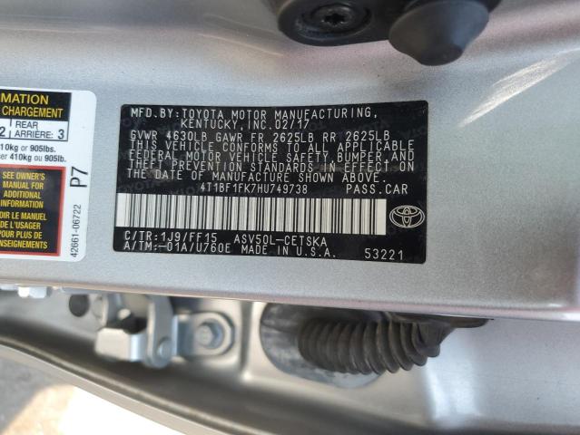 4T1BF1FK7HU749738 Toyota CAMRY LE