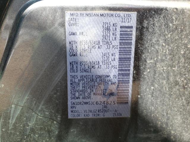 5N1DR2MM5JC624825 Nissan Pathfinder S