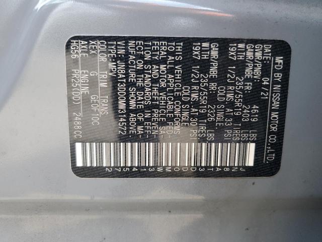 2021 NISSAN ROGUE PLAT - JN8AT3DD0MW314572