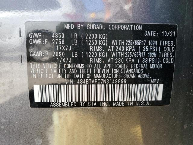 4S4BTAFC7N3149899 Subaru Outback Premium