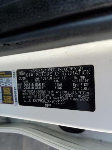 KNDPM3ACXH7053160 KIA Sportage Lx