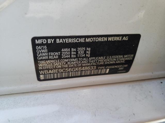 WBA8E9C56GK648633 BMW 328 I Sulev