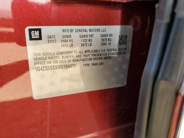 1G4ZS5SSXHU184411 Buick Lacrosse Premium