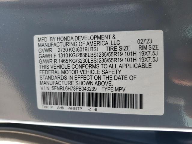 2023 HONDA ODYSSEY SP 5FNRL6H78PB043239