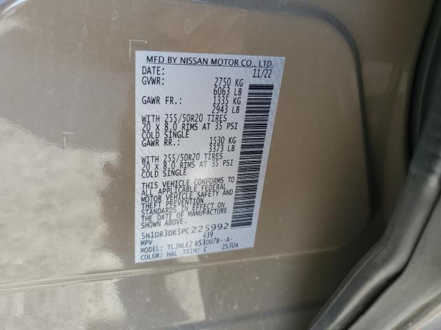 5N1DR3DK5PC225992 Nissan Pathfinder Platinum