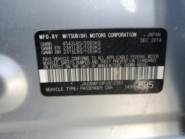 2015 MITSUBISHI LANCER EVO JA32W8FV9FU012351