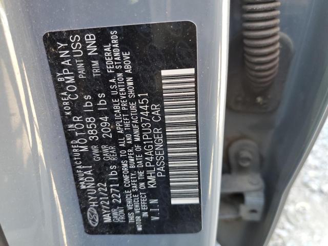 KMHLP4AG1PU374451 Hyundai Elantra Limited