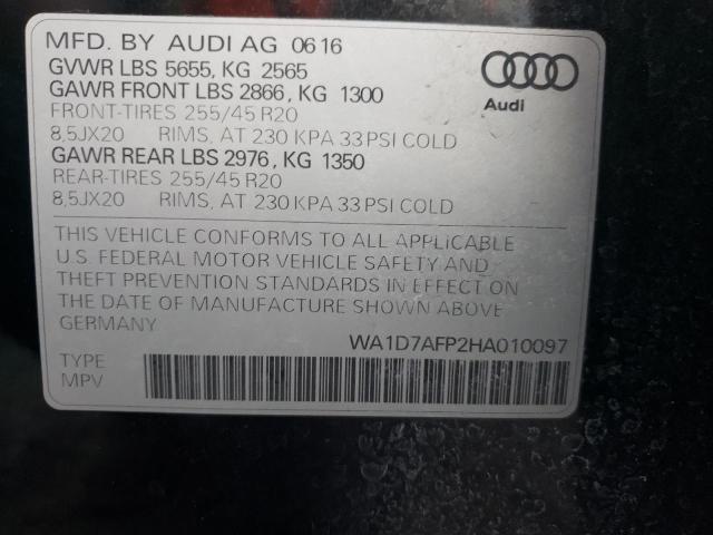 VIN WA1D7AFP2HA010097 2017 Audi Q5, Premium Plus S-... no.13