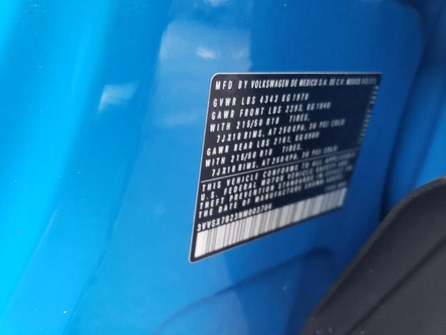 2022 VOLKSWAGEN TAOS SE - 3VVSX7B23NM003704