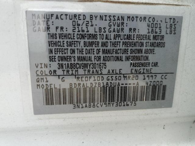2021 NISSAN SENTRA SV - 3N1AB8CV9MY301675