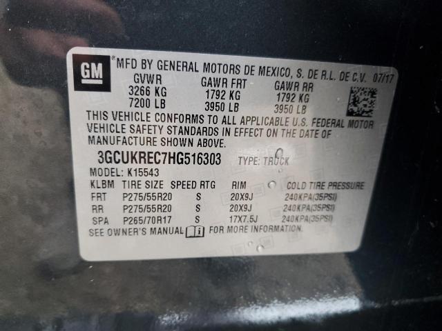 2017 CHEVROLET 1500 Z71 3GCUKREC7HG516303